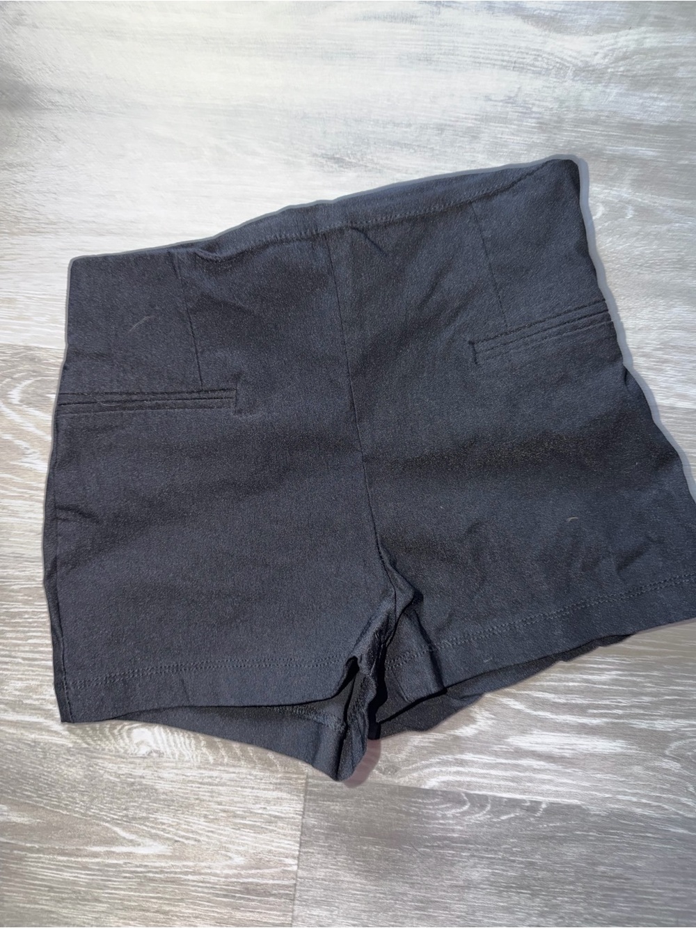 Charlotte Russe Black High-Waist Tailored Shorts